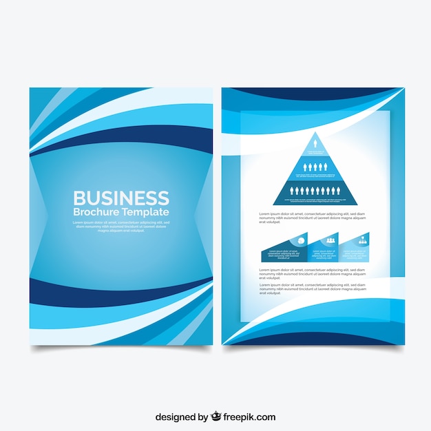 Business brochure with abstract style