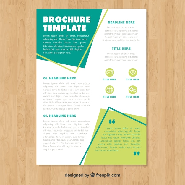 Business brochure with flat style