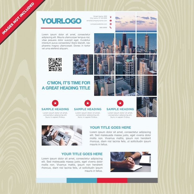 Business brochure with mosaic picture