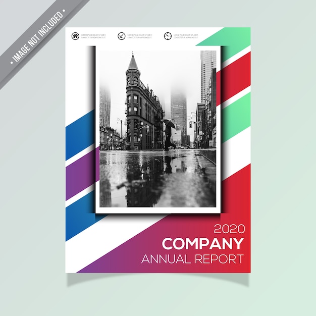 Business brochure with multicolor stripes