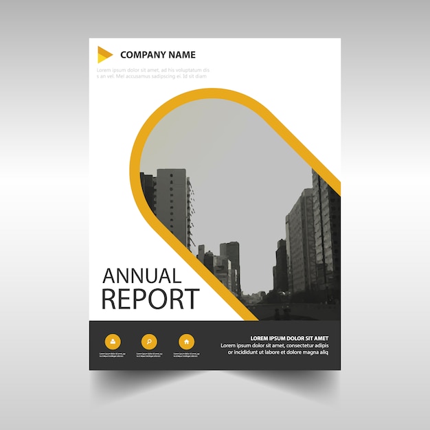 Business brochure with round shapes