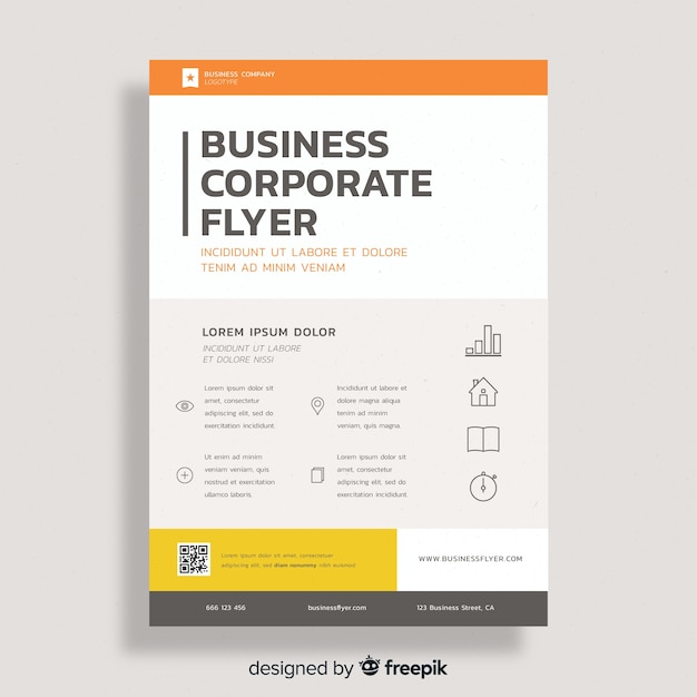 Free vector business brochure