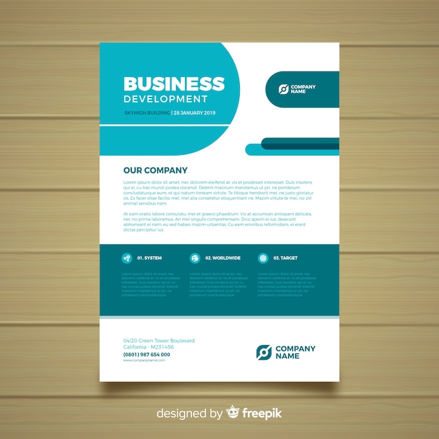 Free vector business brochure