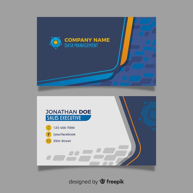 Business card in abstract concept