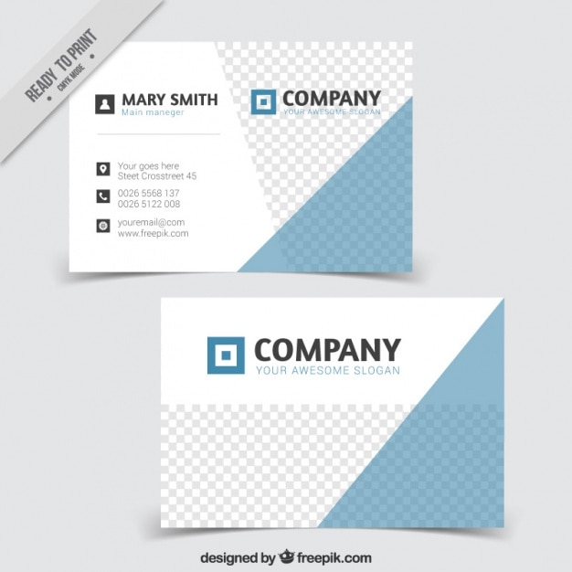 Business card in abstract style