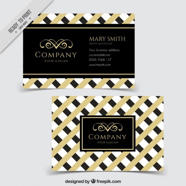 Free vector business card in abstract style