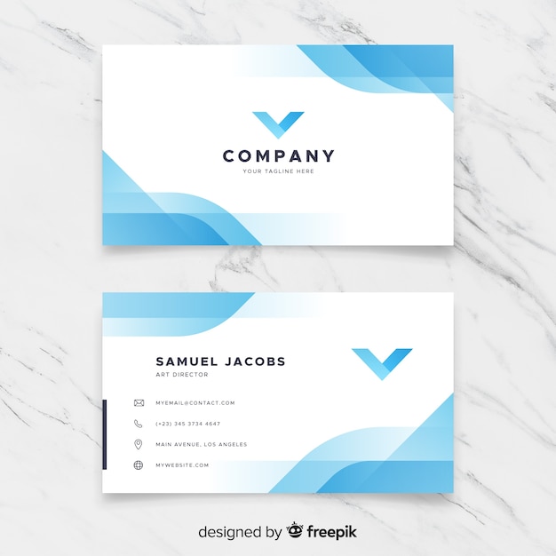 Business card in abstract style