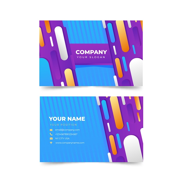 Free vector business card abstract template collection