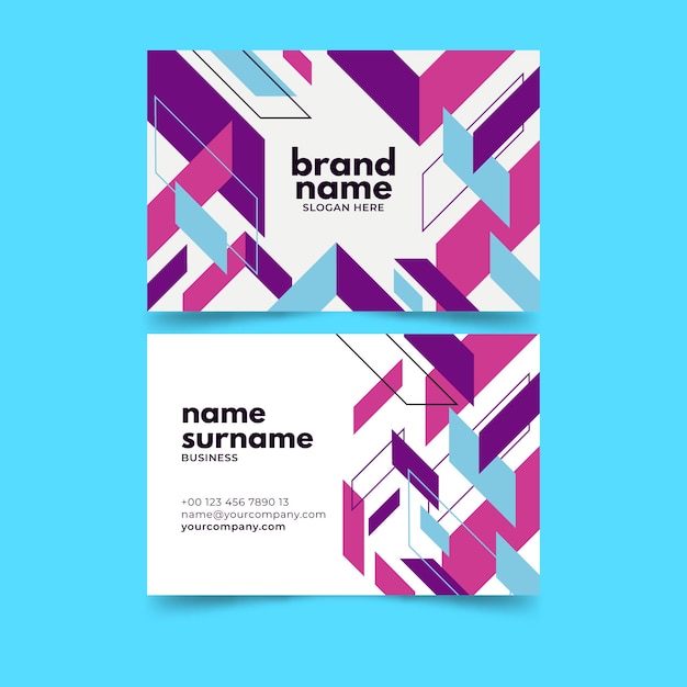 Free vector business card abstract template pack