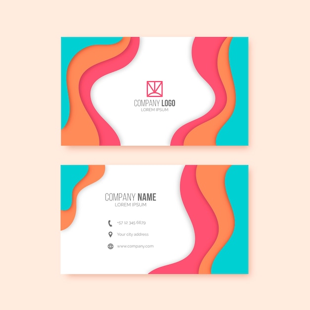 Free vector business card abstract template