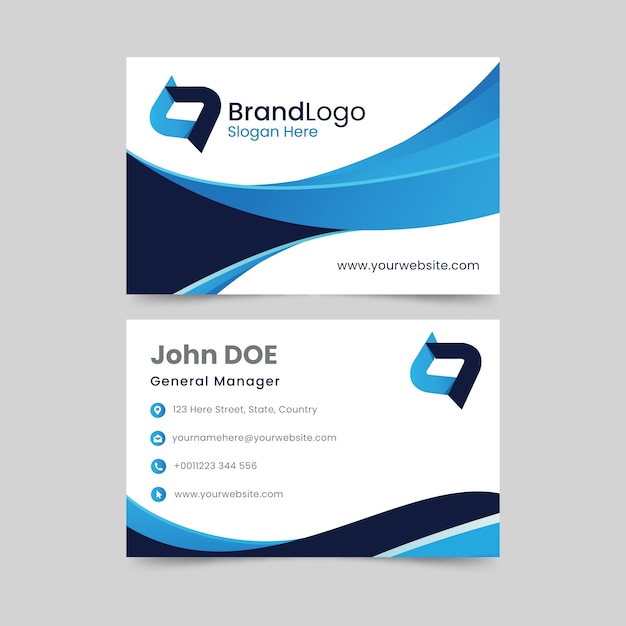 Free vector business card abstract template