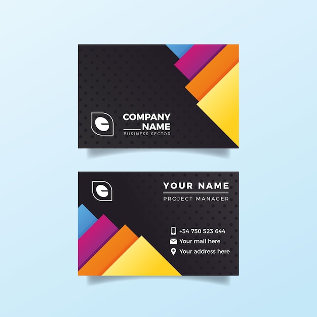 Free vector business card abstract template