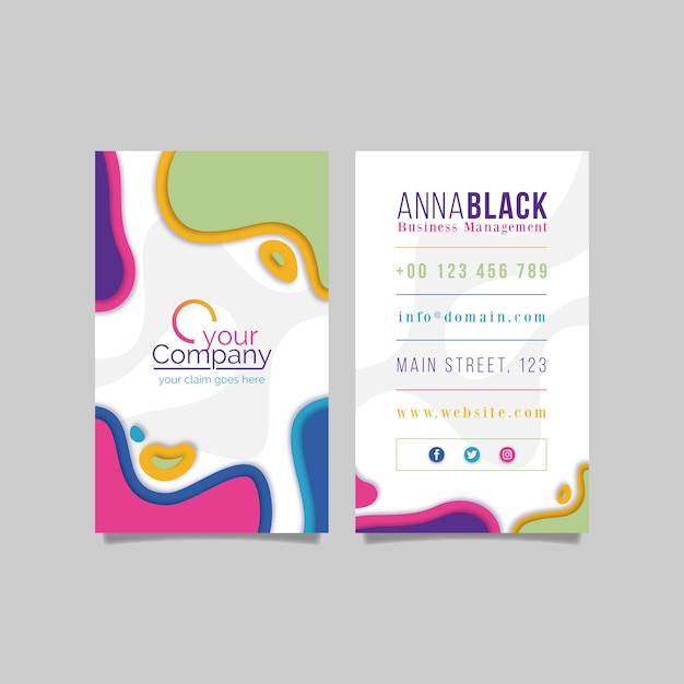 Free vector business card abstract template