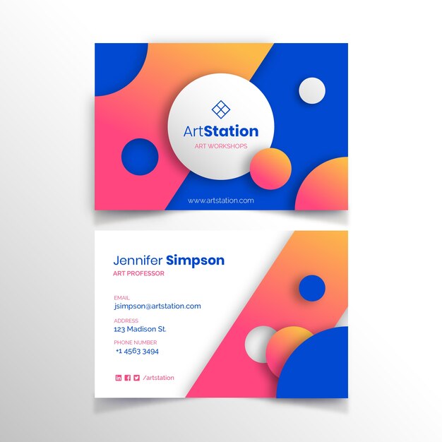 Business card abstract template