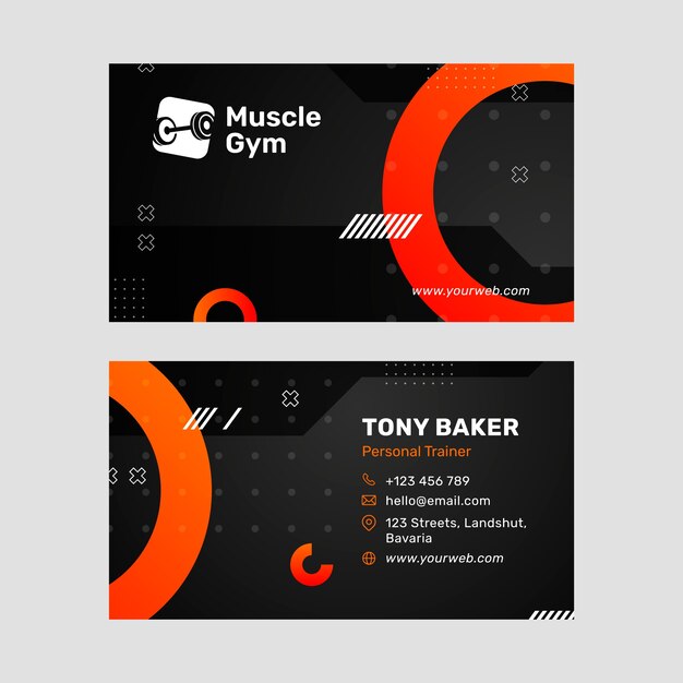 Business card access card template