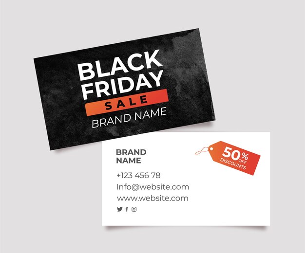 Business card for Black Friday