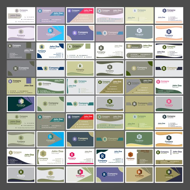 Free vector business card collection