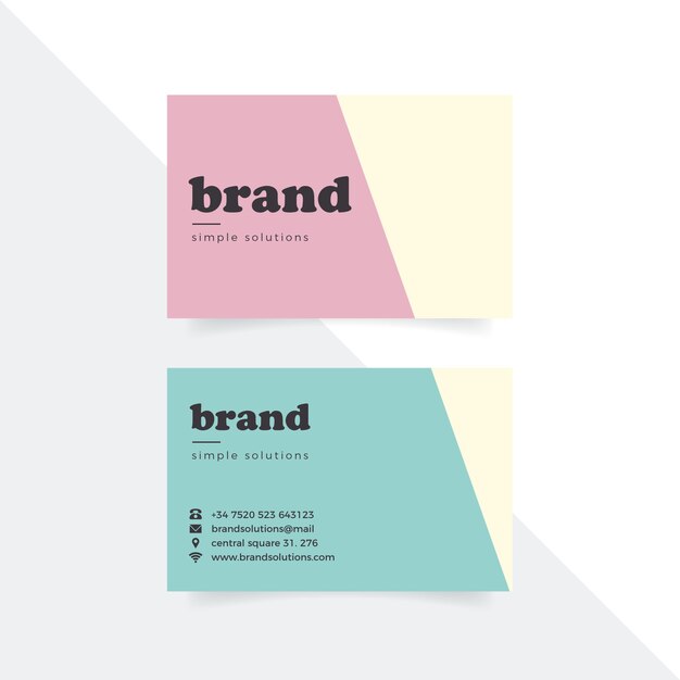 Business card colorful minimal template