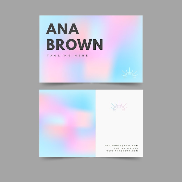 Free vector business card concept