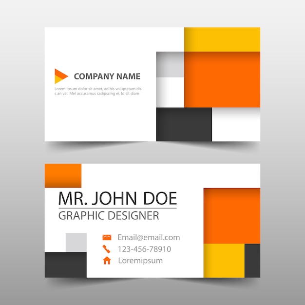 Free vector business card cube template design