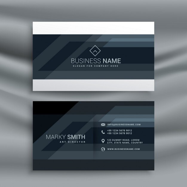 business card, dark