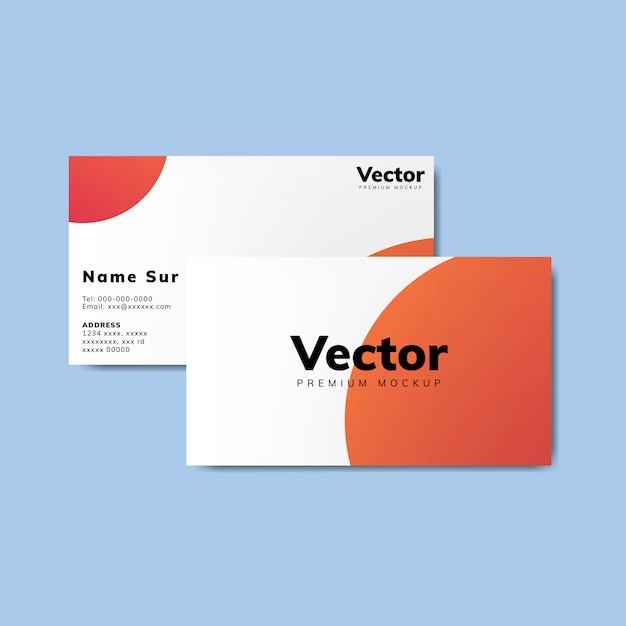 Business card design mockup vector