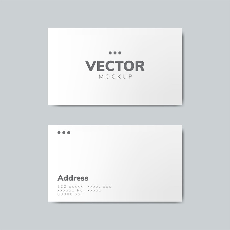 無料Vector 名刺デザインのモックアップ