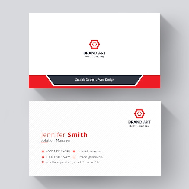 Free vector business card design template with professional design