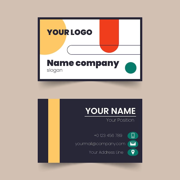 Free vector business card design template