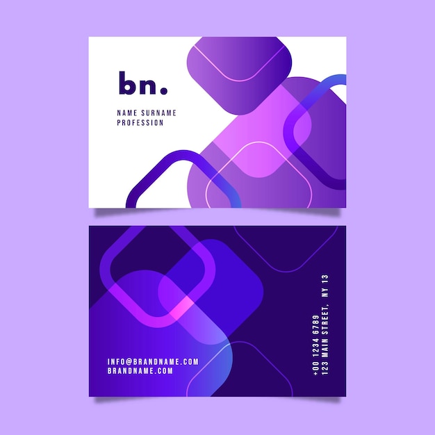 Free vector business card design template