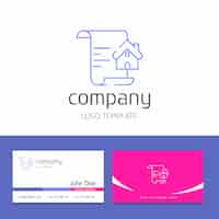 Бесплатное векторное изображение Дизайн визитной карточки со стрелкой логотип логотипа компании