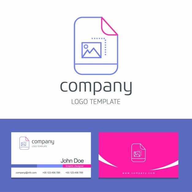 Business card design with arrows company logo vector