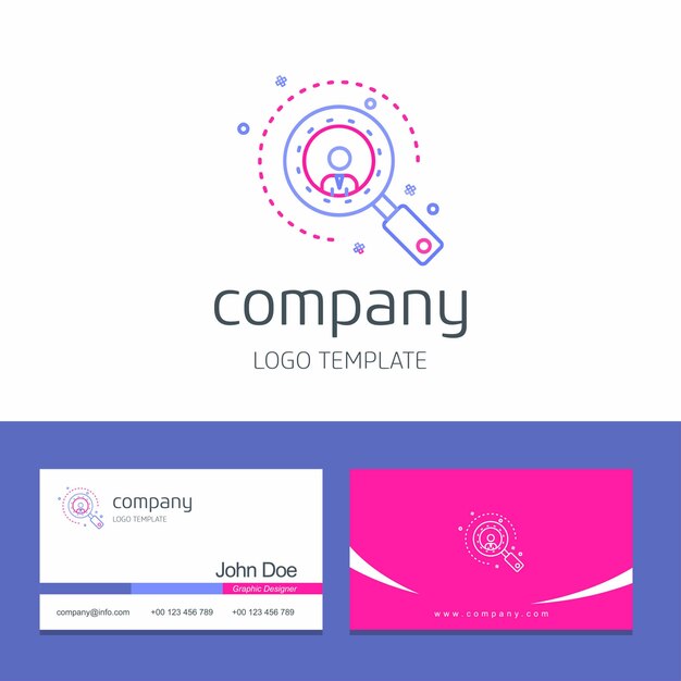 Business card design with arrows company logo vector