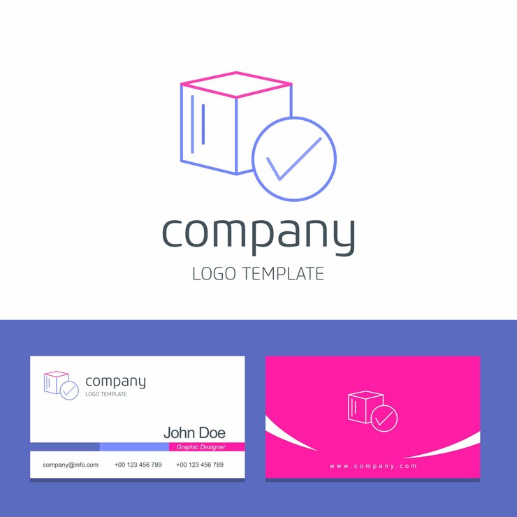 Free Vector business card design with arrows company logo vector