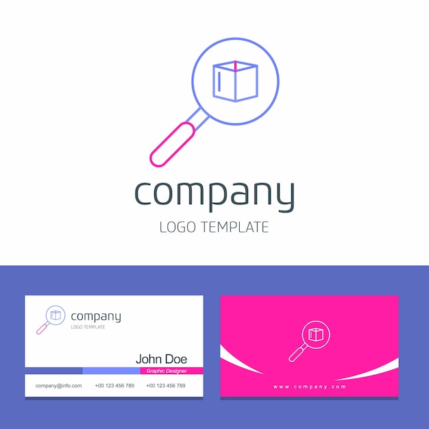 Дизайн визитной карточки со стрелкой Логотип логотипа компании