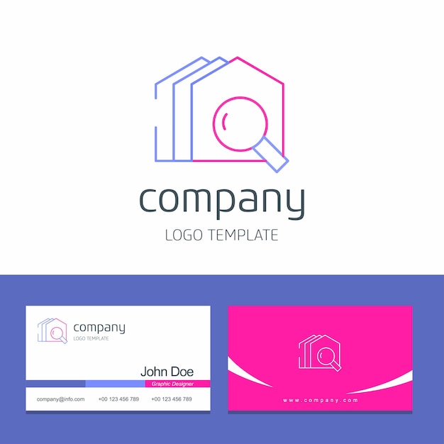 Дизайн визитной карточки с логотипом компании