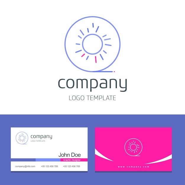 Business card design with fruits company logo vector