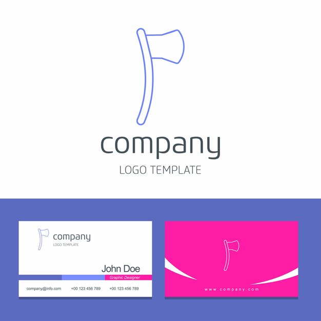 Business card design with hardware company logo vector