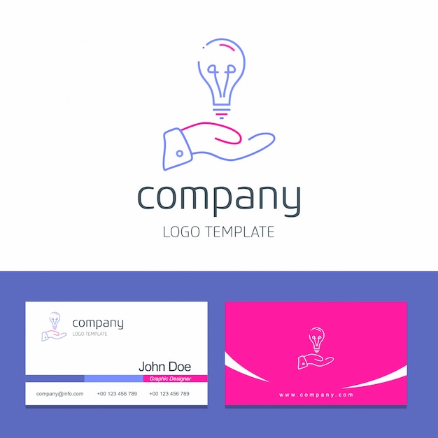 Business card design with office logo vector