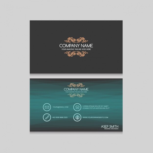 Free vector business card design