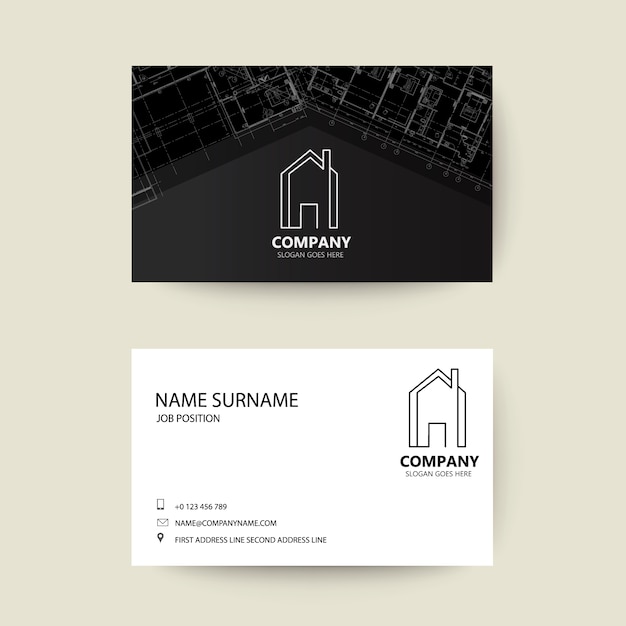 Free vector business card design