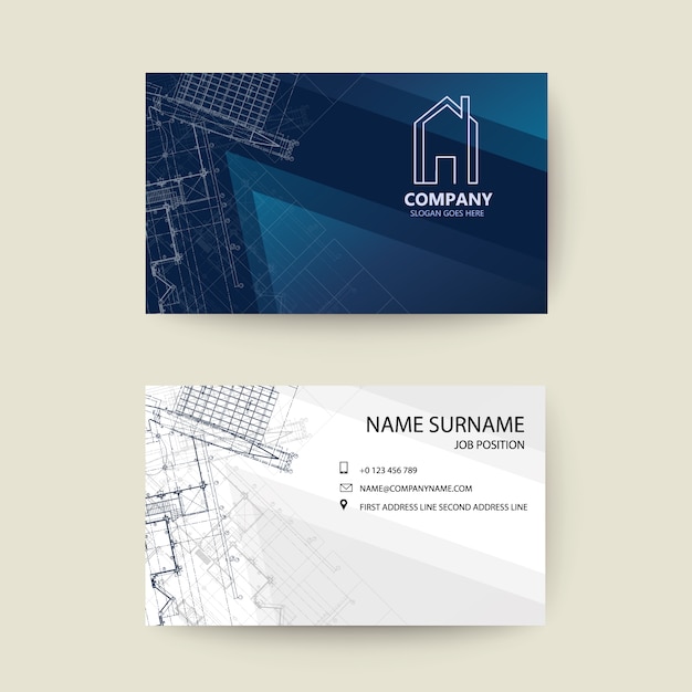 Free vector business card design