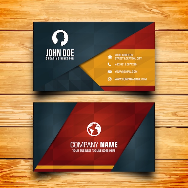 Free vector business card design