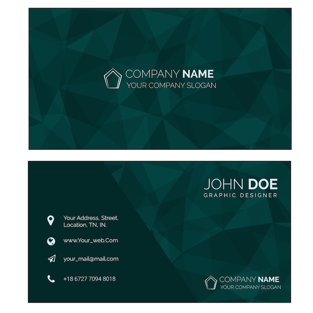 Free vector business card design