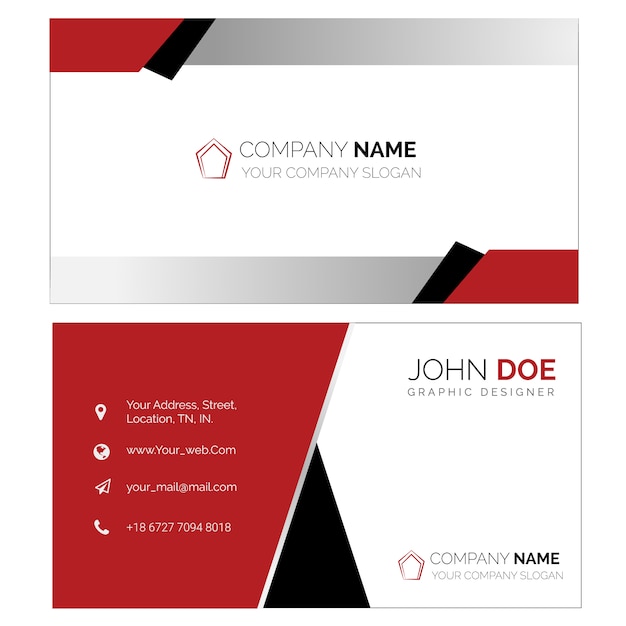 Free vector business card design