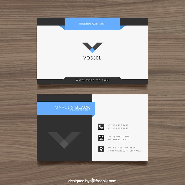 Free Vector business card design