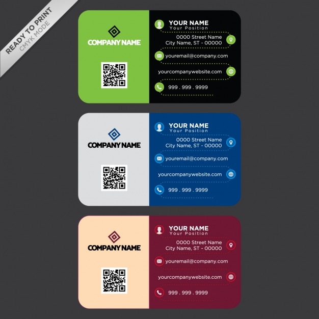 無料ベクター 名刺のデザイン