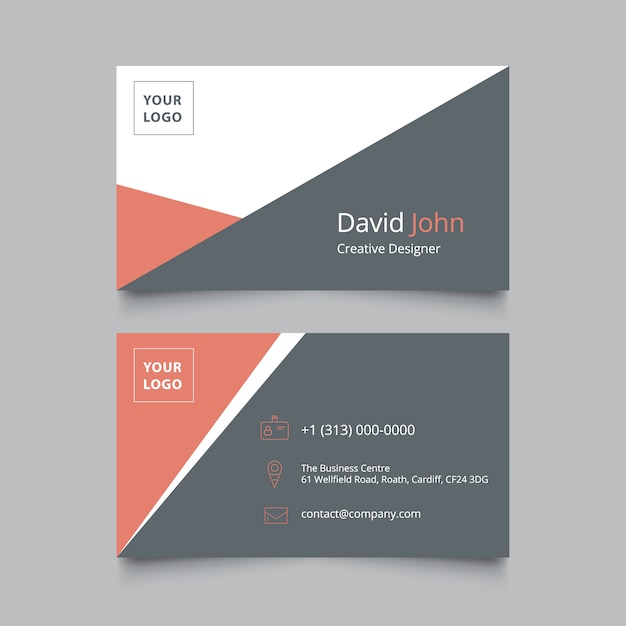 Free vector business card elegant design