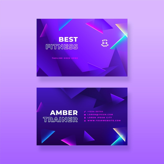 Business card fitness center template