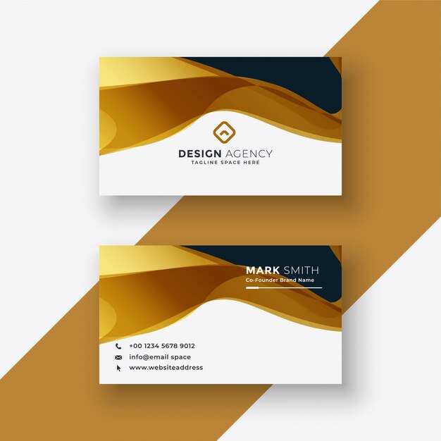 Business card   in golden style